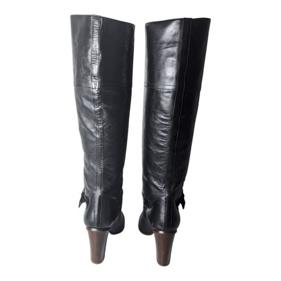 COLISE'E DE SACHA Italian Made Black Leather Over The Knee  Boot Size 38 - Picture 5 of 9
